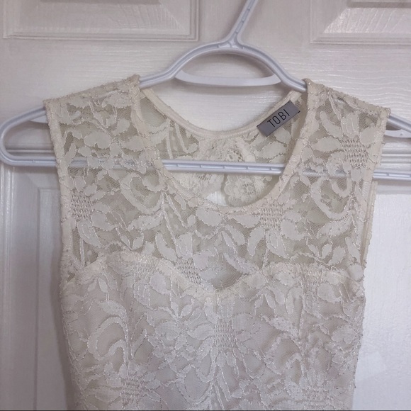 Tobi White Lace Open Back Dress - Picture 7 of 10